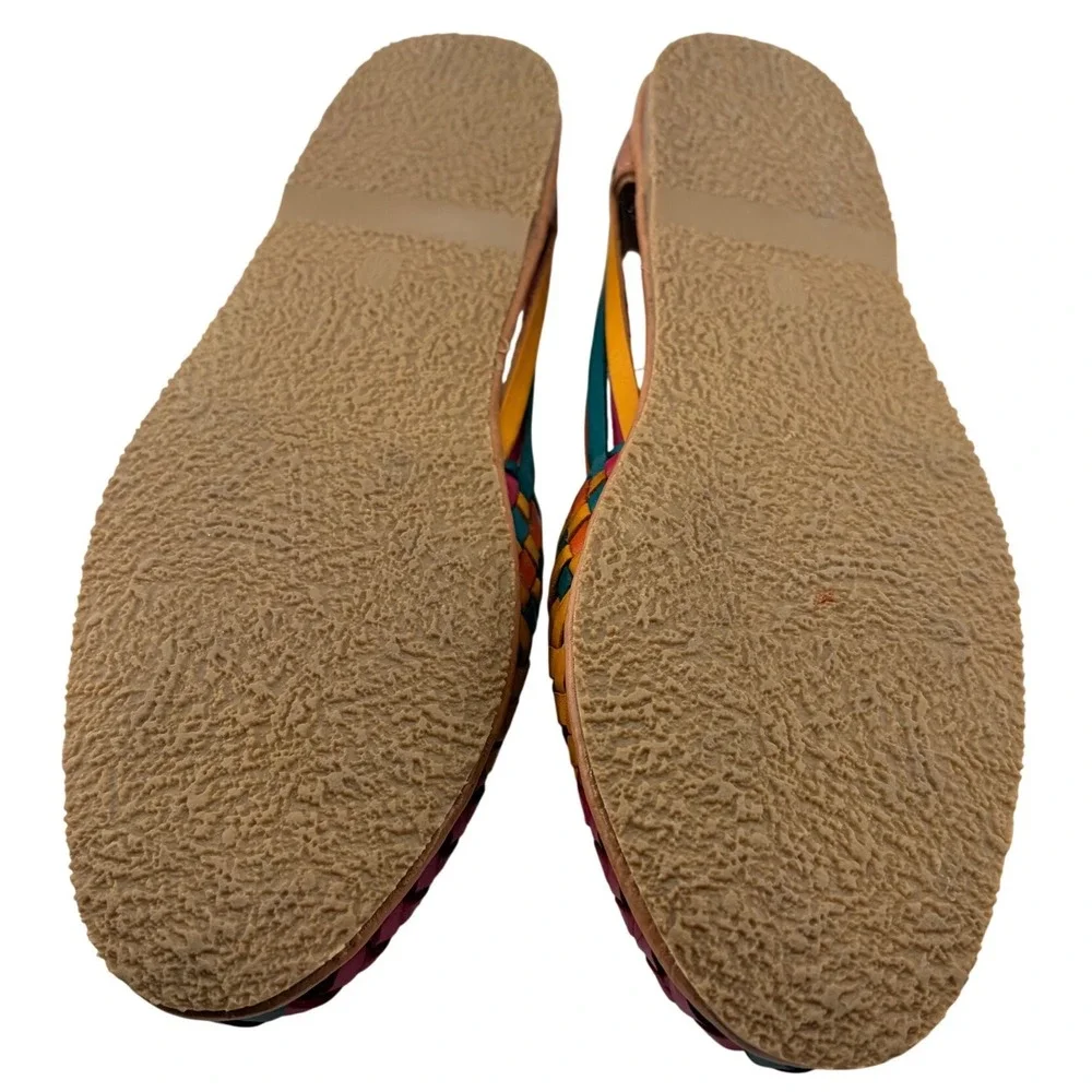 Giovanni D'Navarro Frida Kahlo Huarache Sandals 7 Multi Color Boho